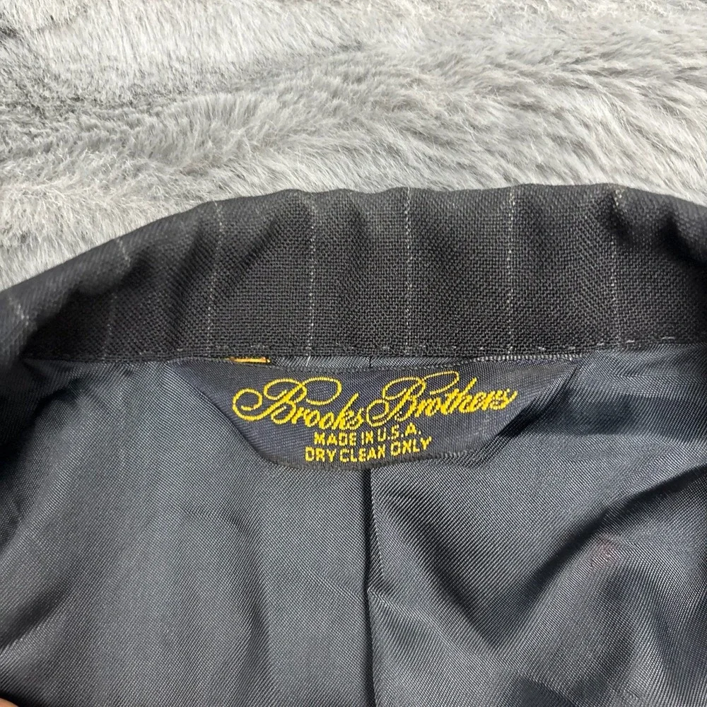 Brooks Brothers Makers Brooksease Mens Navy Pinstripe Blazer Suit Jacket USA 44R